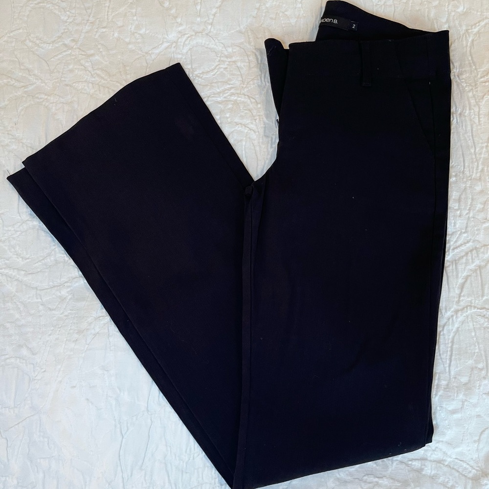 Arden B Black Flare Trouser Pants